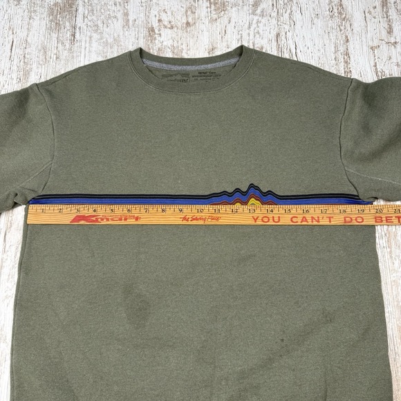PATAGONIA Ridge Rise Stripe Uprisal‎ Crew Sweatshirt Sleet Green Women Sz S - Picture 6 of 9